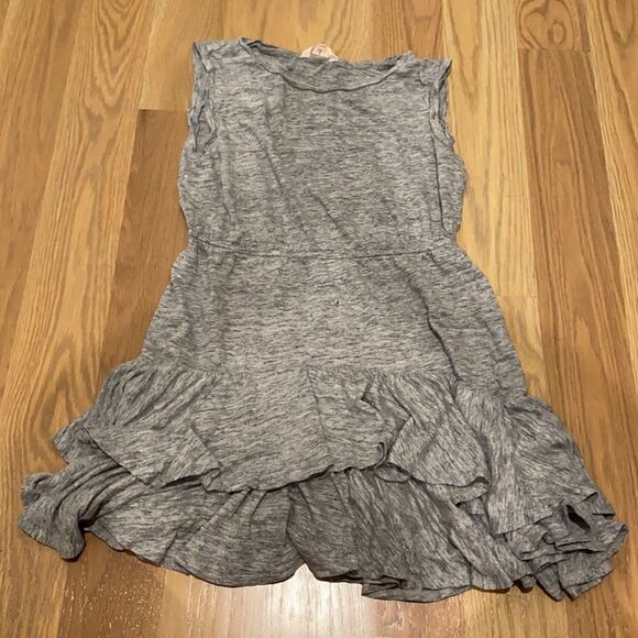Rebecca Taylor gray linen tiered dress M - Picture 1 of 5